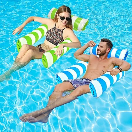 5 Pack Inflatable Pool Floats Adult Size Water Hammock,Hammock Floats for Adults,4-in-1 Multi-Pur... | Amazon (US)
