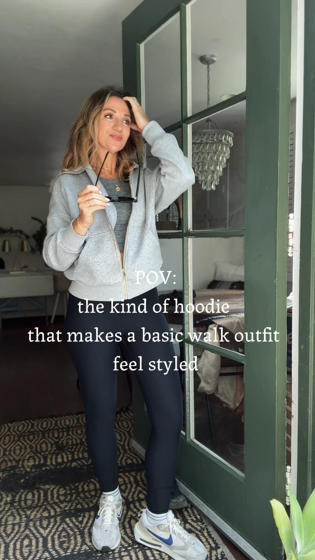 Cozy everyday outfit • elevated basics • casual mom style • spring outfit 2026

This fleece lined hoodie is one of those pieces I keep reaching for- incredibly soft on the inside and so comfortable without feeling bulky. The gold zipper detail really elevates it and makes it feel more polished (and it pairs perfectly with all your gold jewelry).

It has a relaxed drop shoulder for that effortless fit, and I’d recommend sizing up if you want a more oversized look. Comes in lots of great colors and the price is under $40, which is honestly amazing for the quality.

Styled here with black leggings and sneakers for an easy, put-together casual outfit—perfect for walks, errands, travel days, or everyday mom life. Wearing a small (5’7”, size 6)

spring outfit, casual outfit, cozy outfit, elevated basics, athleisure outfit, mom outfit, over 40 style, everyday outfit, comfortable outfit, travel outfit

#LTKActive #LTKTravel #LTKfitnessgoals