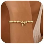 Stocking Stuffers for Women Beaded Stretch Handmade Ball Charm Bracelet Dainty Stackable Jewelry ... | Amazon (US)