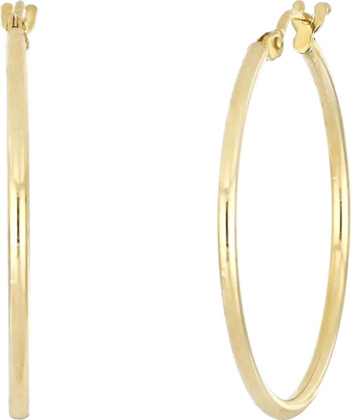 Bony Levy 14K Gold Thin Classic Gold Hoop Earrings | Nordstrom | Nordstrom