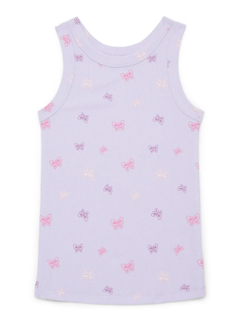 Wonder Nation Girls Kid Tough Ribbed Tank Top, Sizes 4-18 & Plus | Walmart (US)