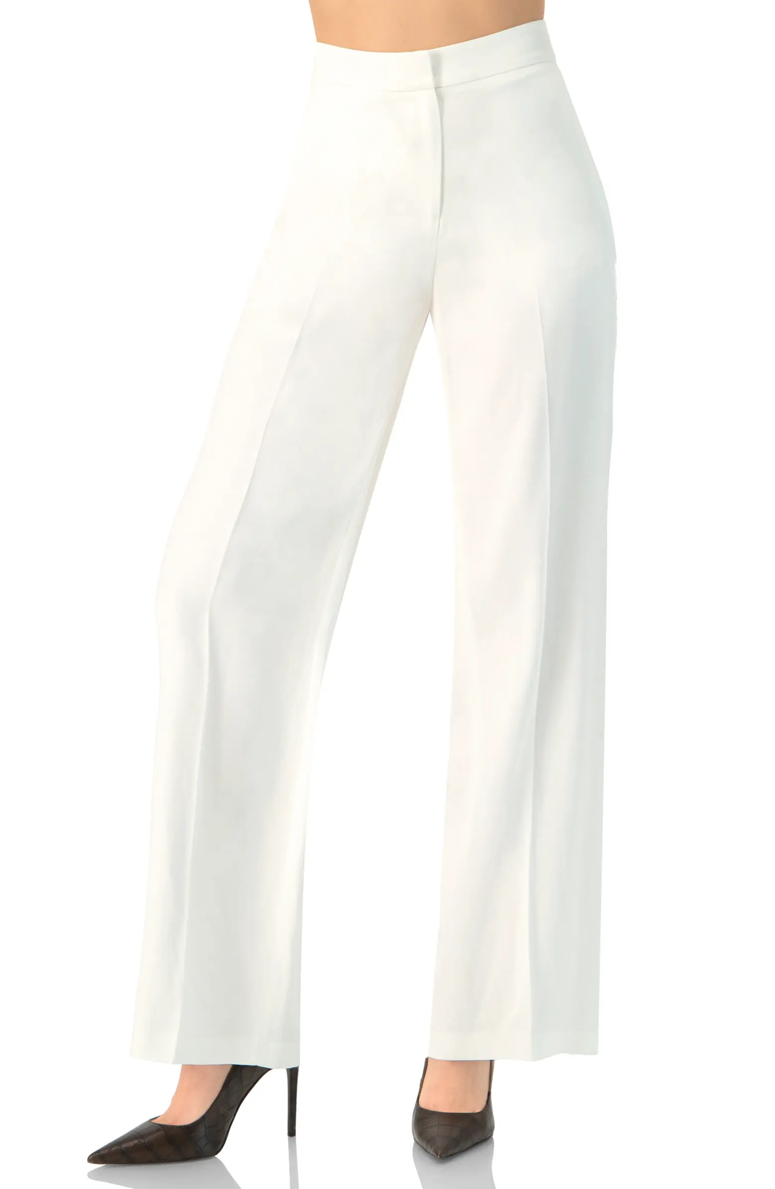 Wide-Leg Straight Cotton Pants | Nordstrom
