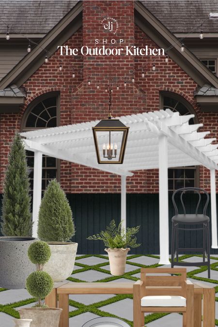 Shop the Outdoor Kitchen

Pergola, lantern pendant, outdoor barstools, planter, faux cedar tree, faux boxwood topiary, outdoor dining table and chairs, ceramic vase, basket, platter, terracotta planter

#LTKHome #LTKSeasonal