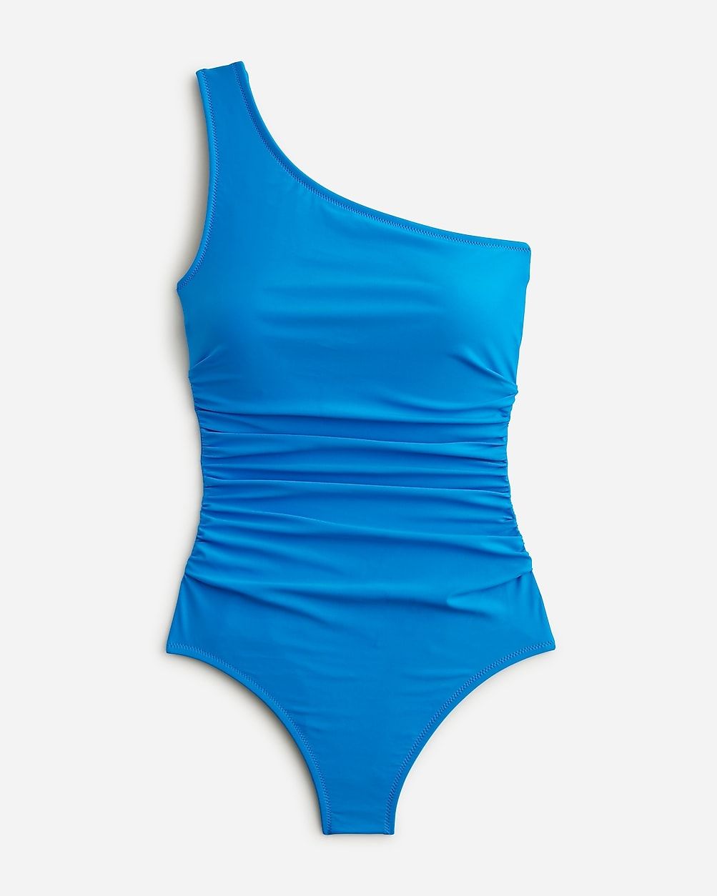 Long-torso ruched one-shoulder one-piece swimsuit | J.Crew US