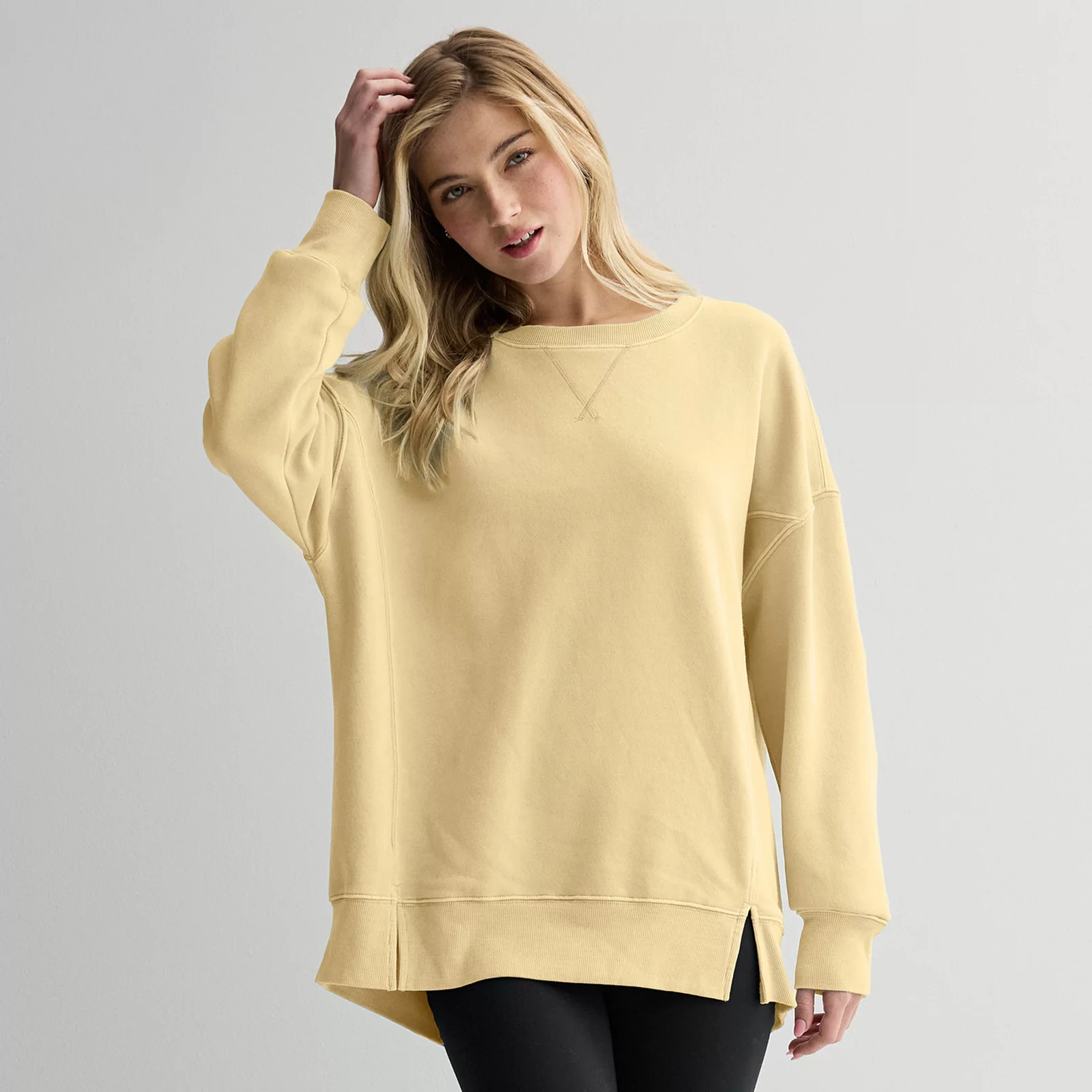 Juniors' SO® Oversized Fleece Tunic Pullover | Kohl's