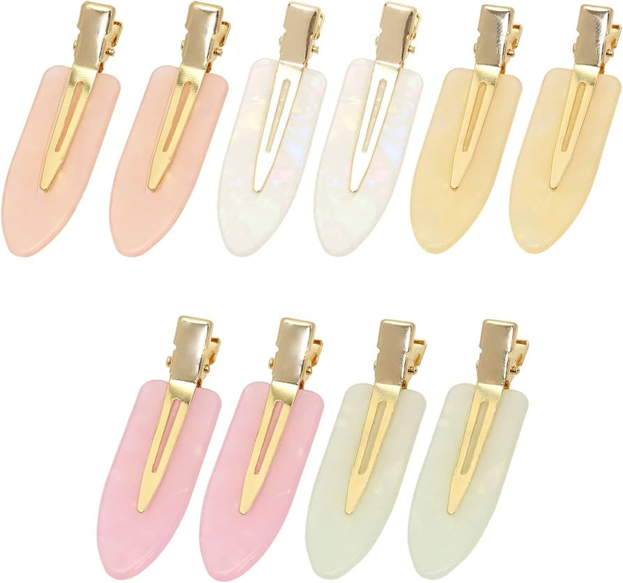 Mini Skater 10Pcs 2.4"No Crease Hair Clip No Bend Hair Clips Flat Duckbill Hair Barrette for Hair... | Amazon (US)