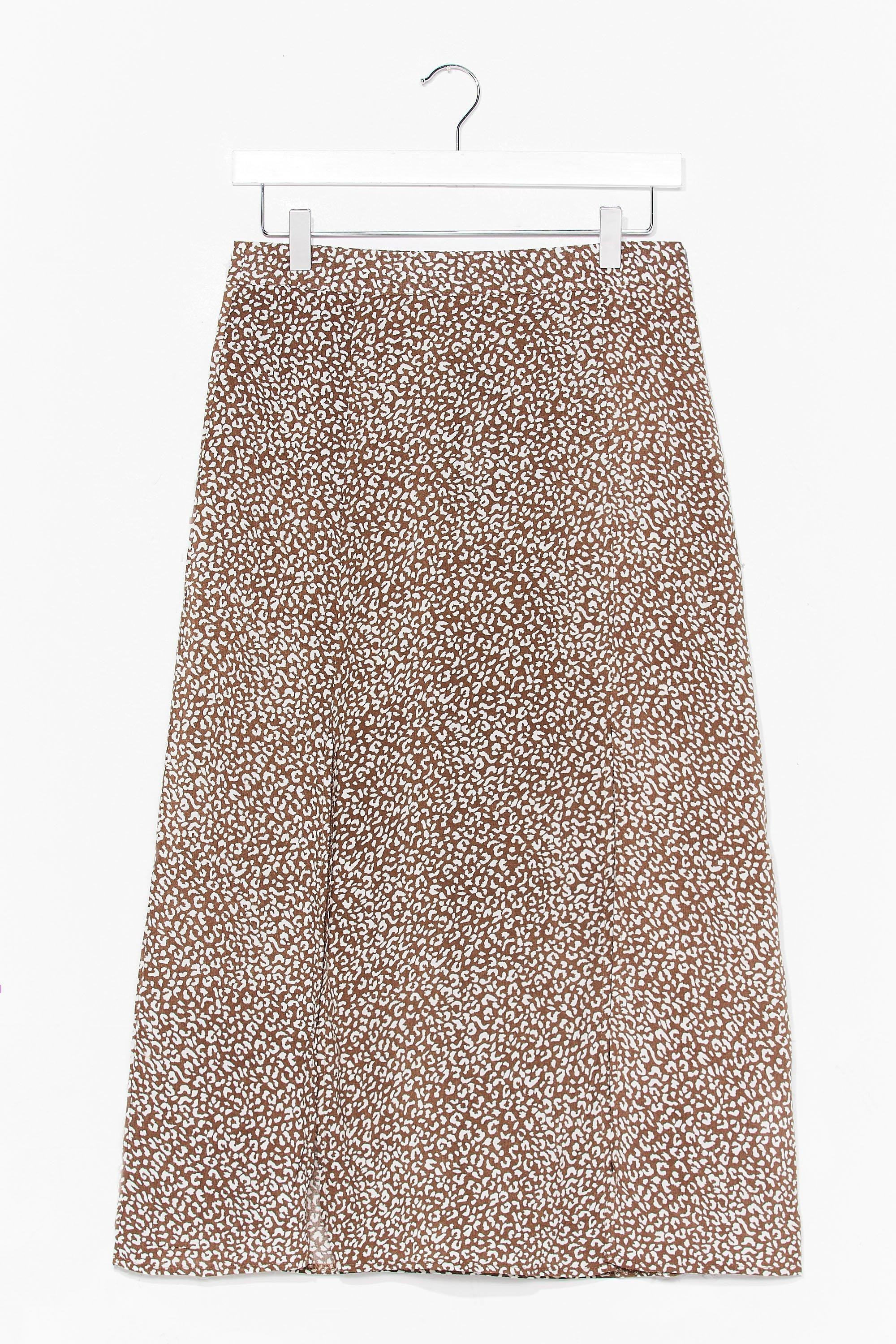 Womens For What Slit's Worth Leopard Midi Skirt - Brown | NastyGal (US & CA)