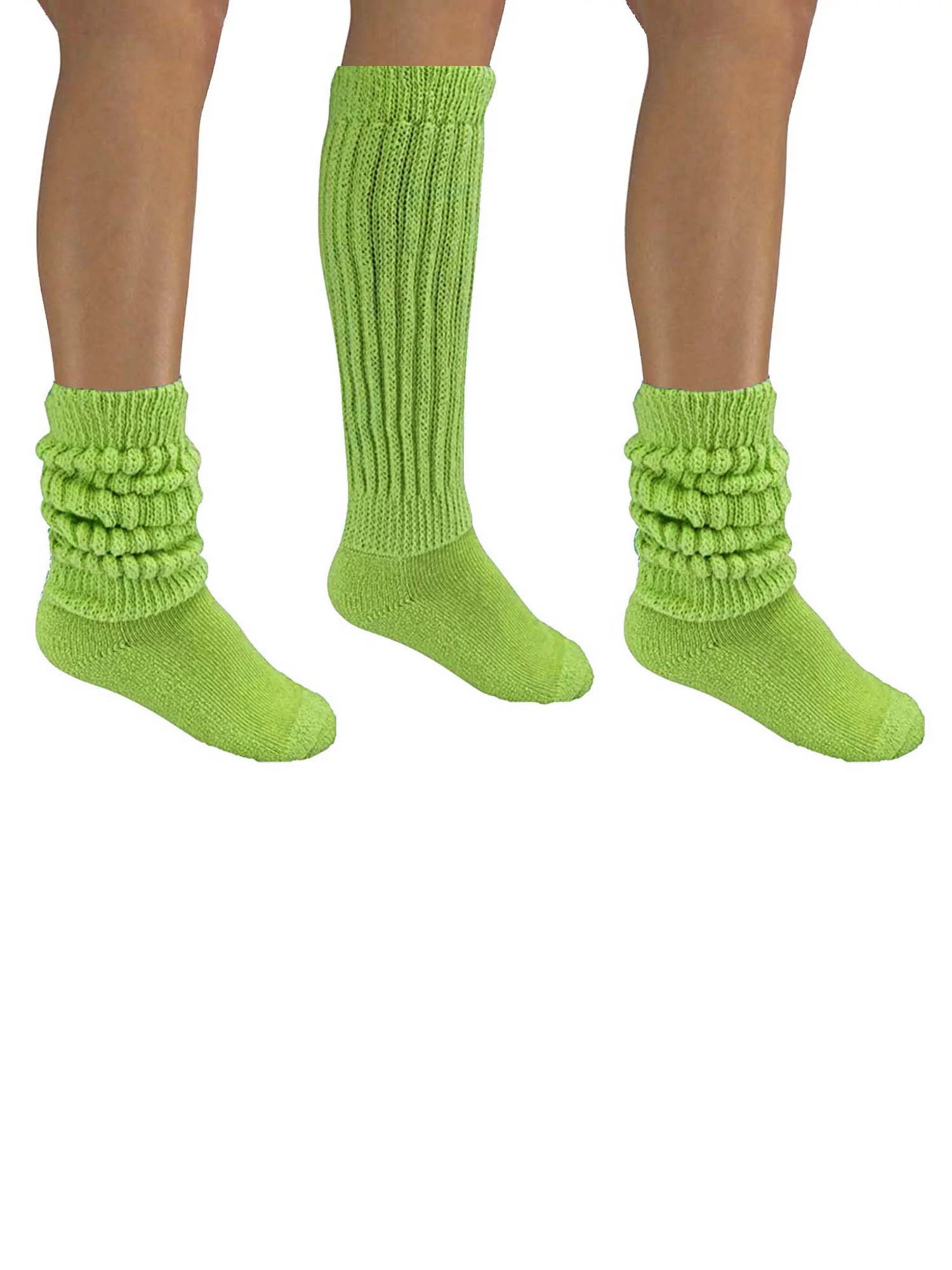 All Cotton 3 Pack Extra Heavy Slouch Socks Made In USA | Walmart (US)