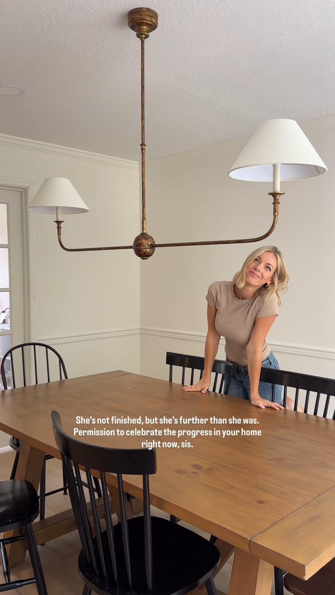 Dining is a work in progress but I like where this is headed! This light fixture is everything 😍

#LTKHome