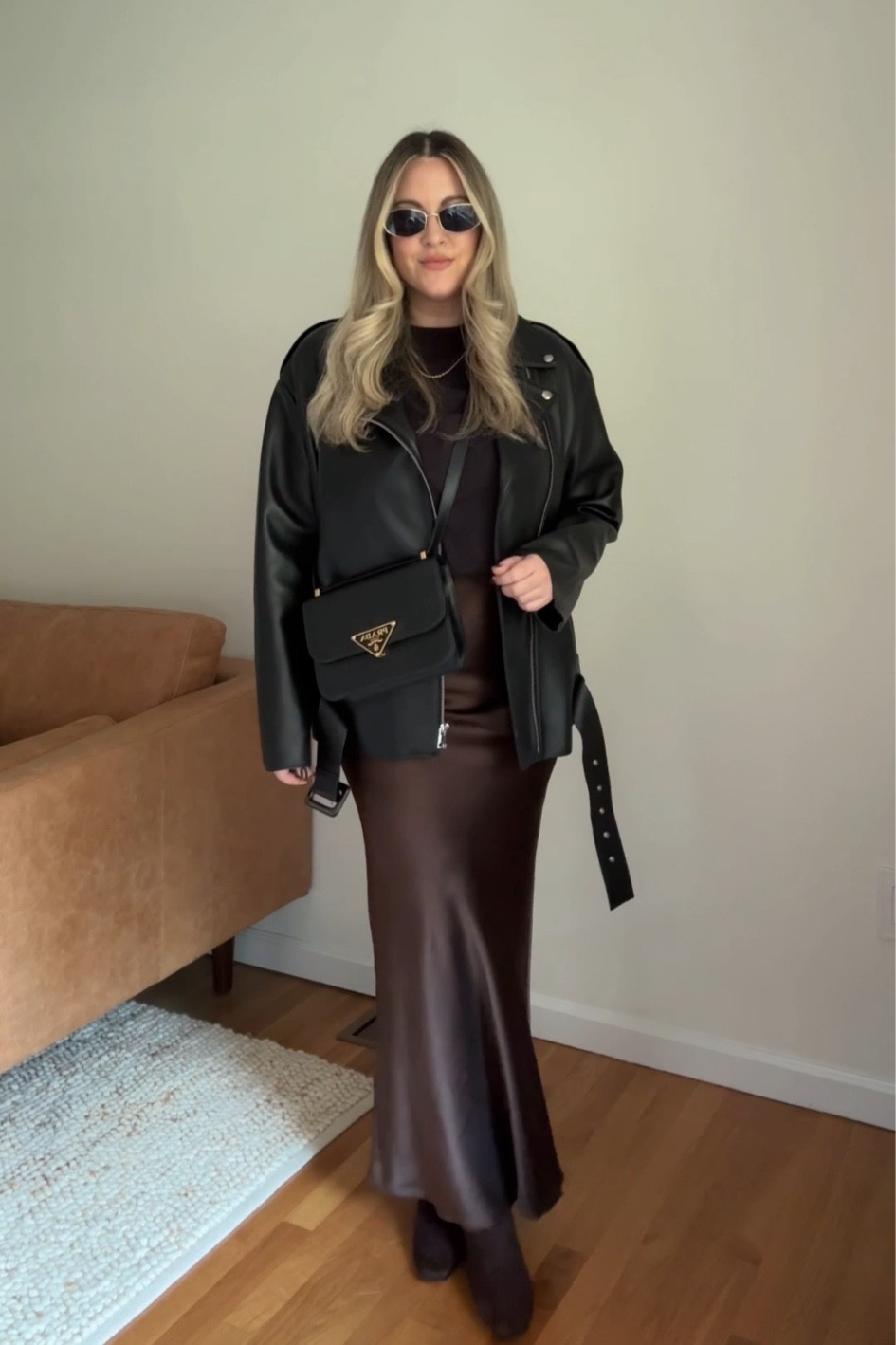 Satin skirt outfit 〰️ fall capsule, fall capsule wardrobe 2024, satin midi skirt, satin maxi skirt, fall outfit ideas, early fall outfits, leather jacket outfit

#LTKStyleTip #LTKSeasonal