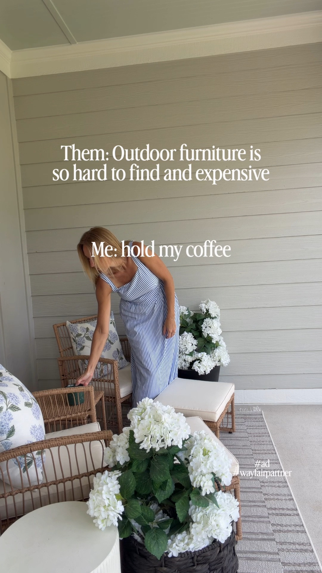 #ad If you’ve been putting off decorating your porch because outdoor furniture feels overwhelming (or overpriced), this one’s for you!

@Wayfair  makes it so easy to pull together a space that feels warm, inviting, and designer-inspired, all without blowing the budget.

Now excuse me while I enjoy my coffee out here every morning ☕️🤍
#wishyouwerehere #outdoor #wayfair #wayfairpartner

#LTKmomlife #LTKHome