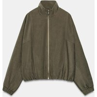 Zara - High Collar Bomber Jacket - Khaki - Xl - Woman | Zara UK