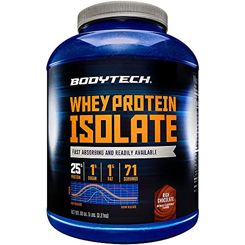 BODYTECH Whey Protein Isolate Powder - Rich Chocolate (5 Lbs. / 71 Servings) | Amazon (US)