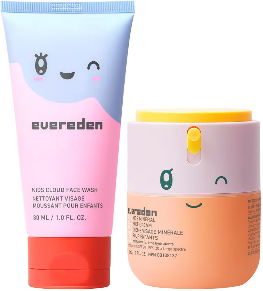 Kids Happy Morning DUO: Clean & Vegan Skin Care for Kids Bundle | Skin Care Cloud Face Wash + SPF... | Amazon (US)