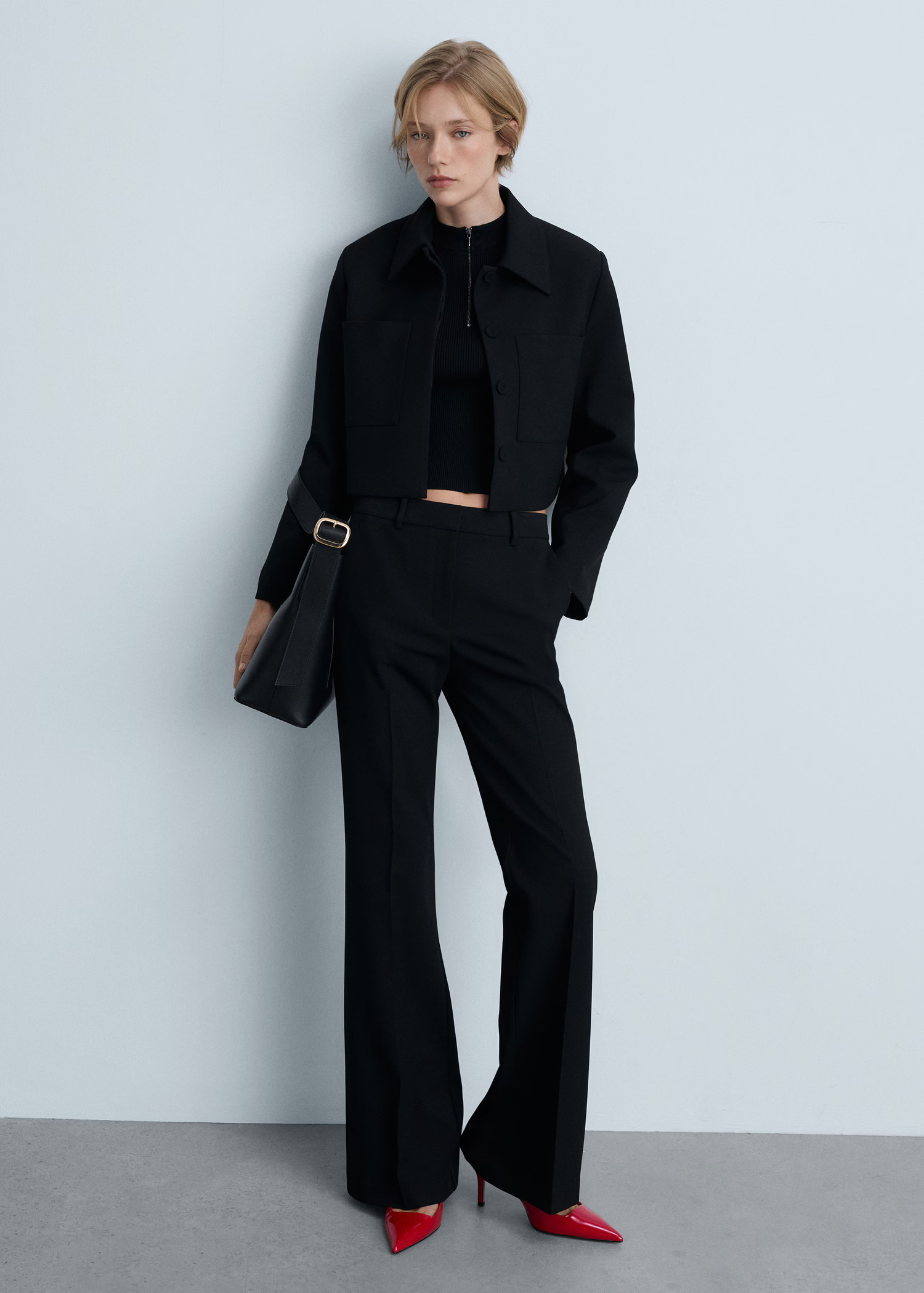 Cropped jacket with pockets - Women | MANGO United Kingdom | MANGO (UK)