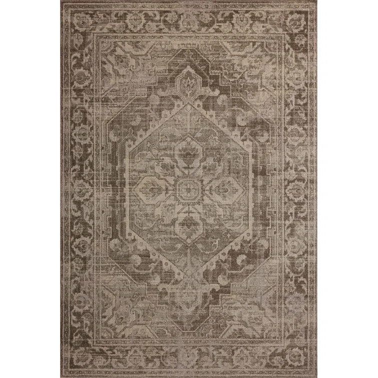 Magnolia Home by Joanna Gaines x Loloi Mona Cocoa / Stone Area Rug | Wayfair North America