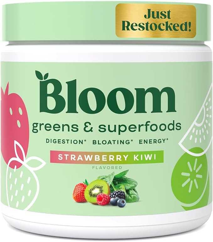 Bloom Nutrition Greens and Superfoods Powder for Digestive Health, Greens Powder, Digestive Enzym... | Amazon (US)