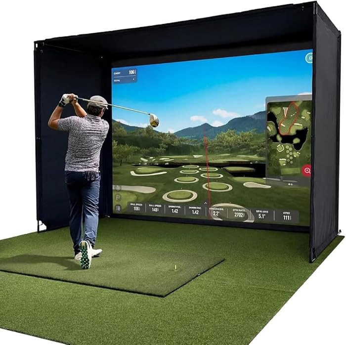 Glide Gear Golf Simulator Enclosure Kit – Choose 8x8 ft, 10x8 ft, or 12x8 ft – Complete Frame... | Amazon (US)