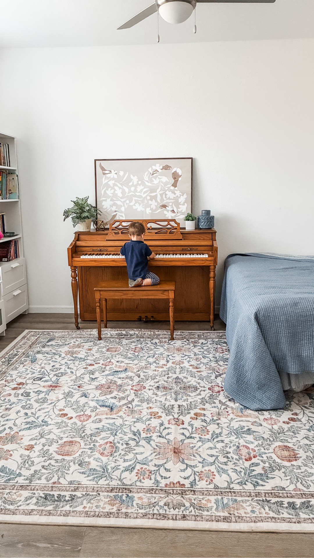 This new rug got traffic the minute it was laid as you can see in this video. We placed this one in the playroom and I am so excited about how it looks. Rugs are a great way to add color, pattern, comfort and sound absorption. I love the whimsical flowers, birds and vines on this rug. 

#LTKHome #LTKmomlife