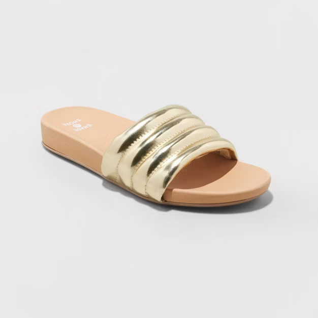 Women's Kendra Single Band Slide Sandals - Shade & Shore™ | Target