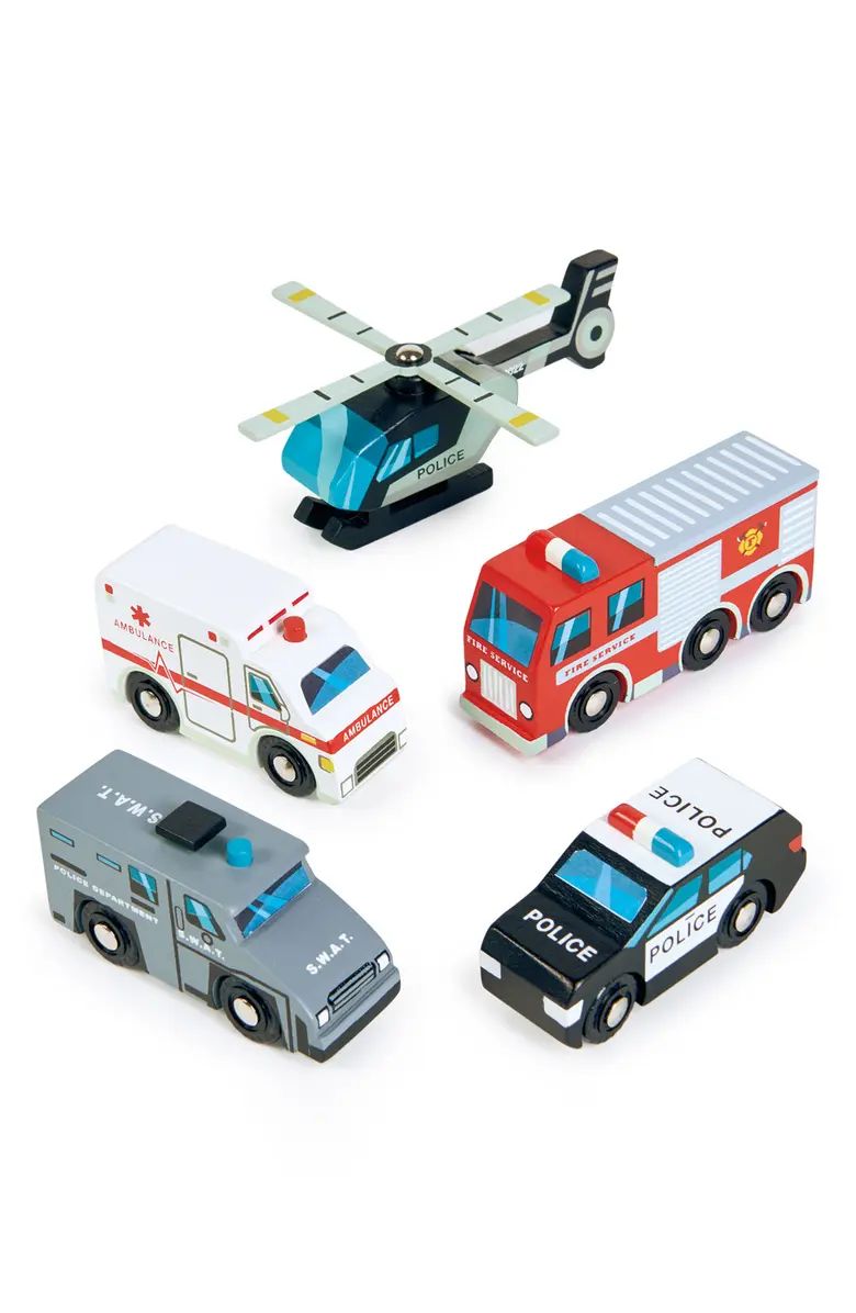 Emergency Vehicle Wooden Toy Set | Nordstrom