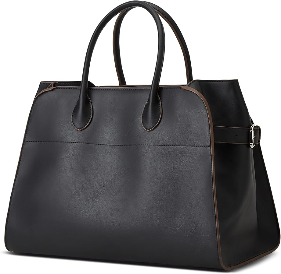 Leather Tote Bags for Women Large Tote Bag Retro Top-handle Bag Trendy Work Bag PU Leather Purse ... | Amazon (US)