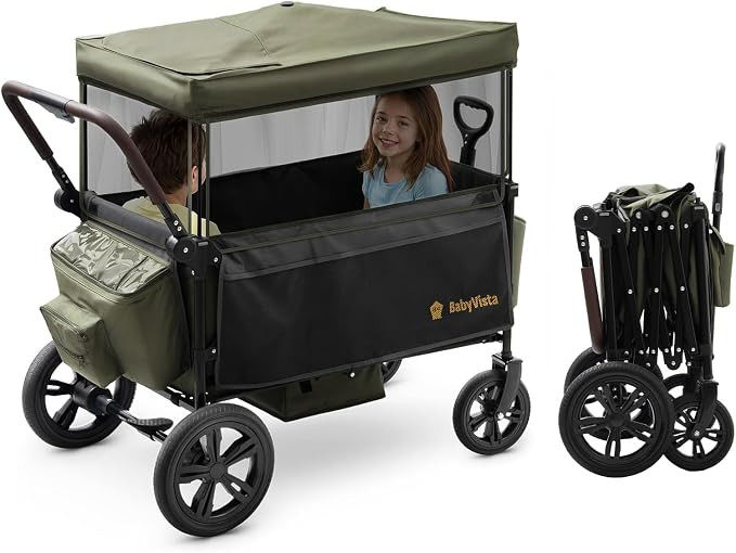 Stroller Wagon for Kids, One-Hand Adjustable Push/Pull Handle | Amazon (US)