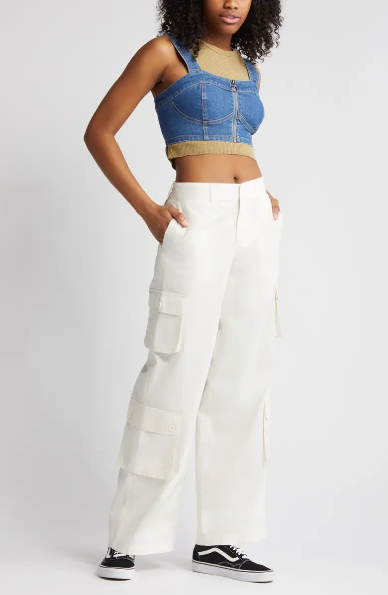 Poplin Wide Leg Cargo Pants | Nordstrom