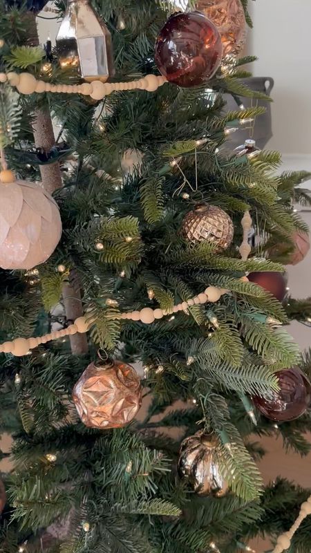 Copper/champagne ornaments from Studio McGee Target a couple of years ago but I linked similar! 
Large glitter balls from Hobby Lobby 

Christmas tree

#LTKhome #LTKHoliday #LTKunder50