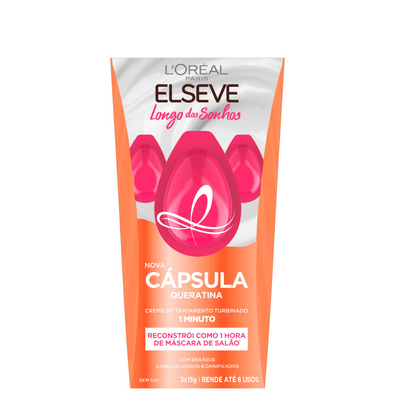 Cápsula de Tratamento Elseve L'Oréal Paris Longo dos Sonhos 3x15g | Beautybox (BR)