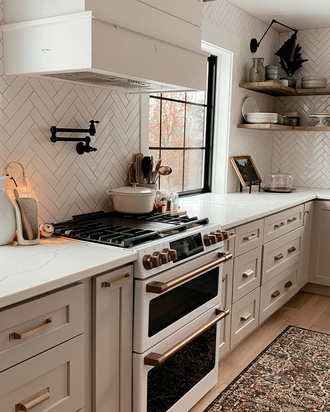 Cozy winter kitchen | gray cabinets and gray skies

#LTKSeasonal #LTKFind #LTKhome