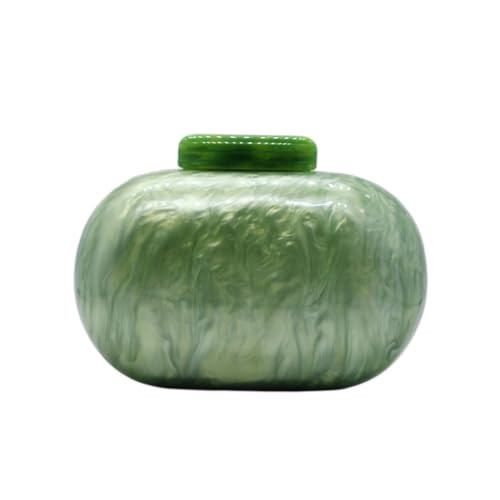 GSYPS Acrylic Evening Clutch Bag for Women Shell Shape Shoulder Crossbody Bag Glitter Marble Purse Handbag A-Grass Green | Amazon (US)