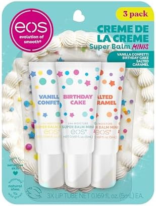 eos 24H Moisture Super Balm Minis- Crème de la Crème, Limited-Edition Lip Mask, Lip Mask, Made ... | Amazon (US)