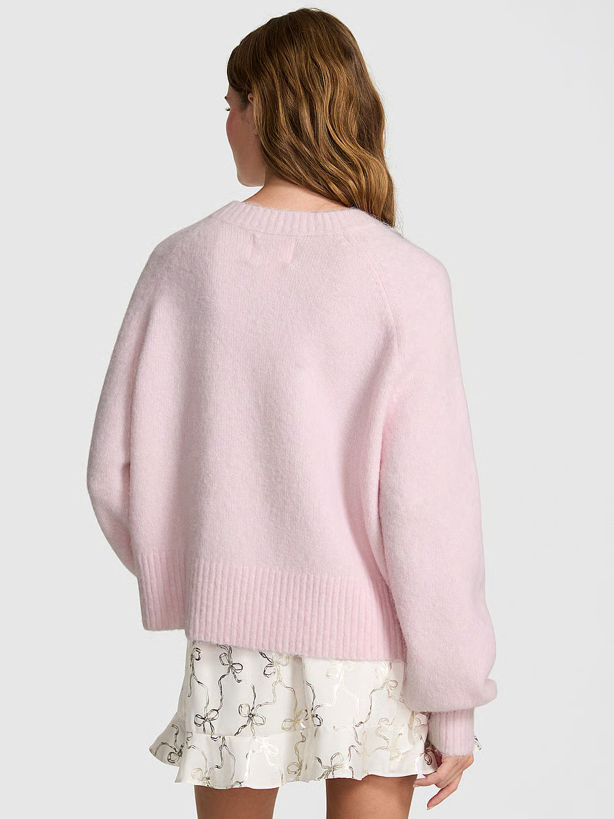 Buy PINK x LoveShackFancy Boxy Sweater, Pink Tulip - Order Sweaters online - PINK US | Victoria's Secret (US / CA )