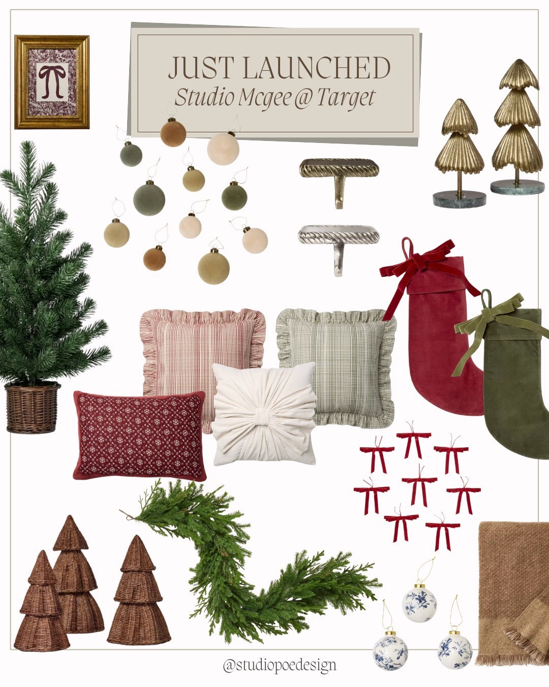 Studio McGee Christmas is dropping in two days!!

New arrivals, target, target finds, Christmas, stockings, bows, garland, rattan trees, stocking holders, faux tree, Christmas wall art, flocked ornaments, throw pillows, snowflakes, stripes, throw pillows, velvet, throw blanket, ceramic, blue ornaments, green, neutral home

#LTKFindsUnder50 #LTKHome #LTKSeasonal