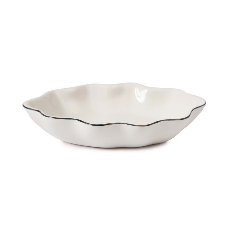 Scallop Soap Dish - Black/Ivory, Ceramic | The Company Store | The Company Store