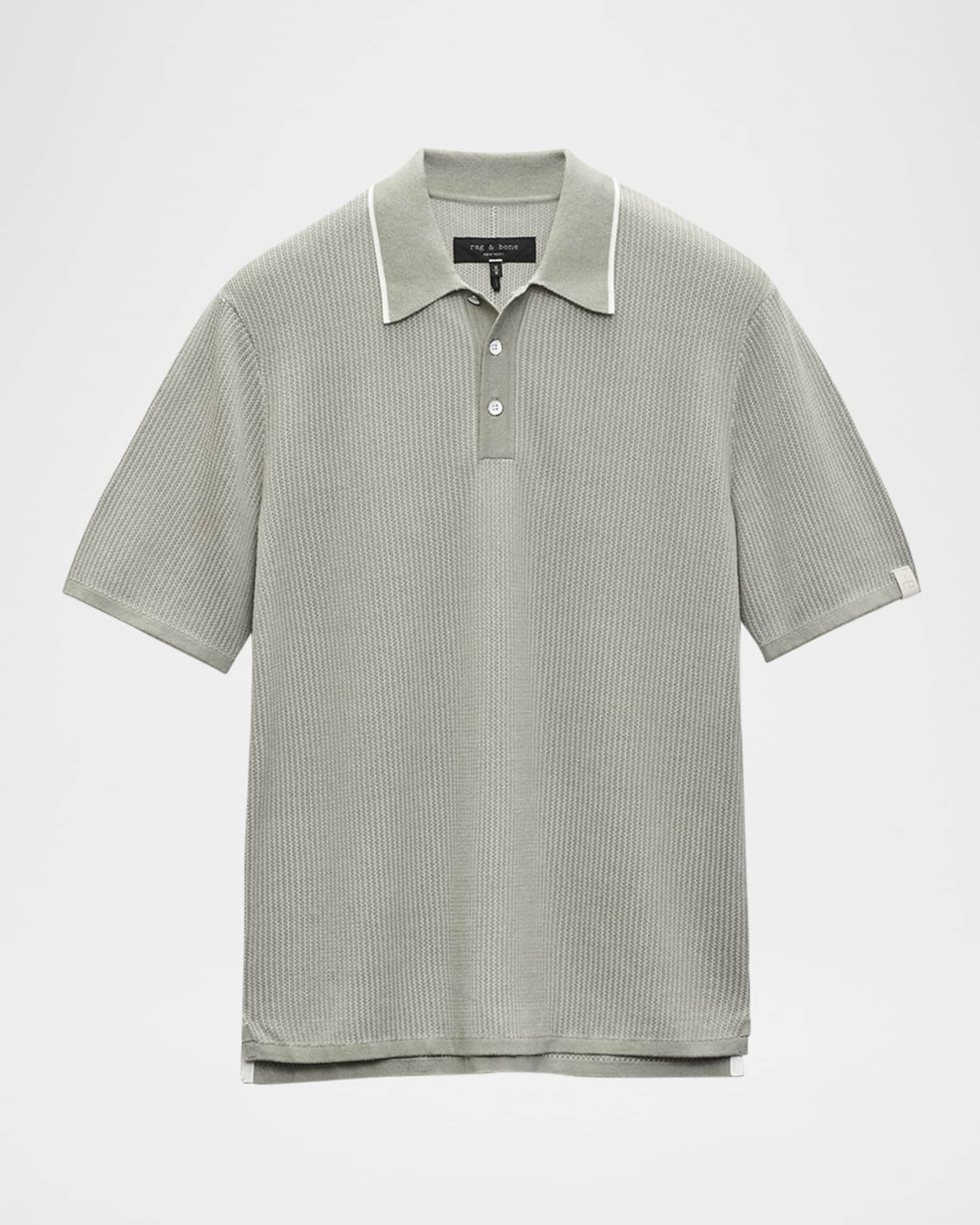 Rag & Bone Men's Harvey Striped Knit Polo | Neiman Marcus