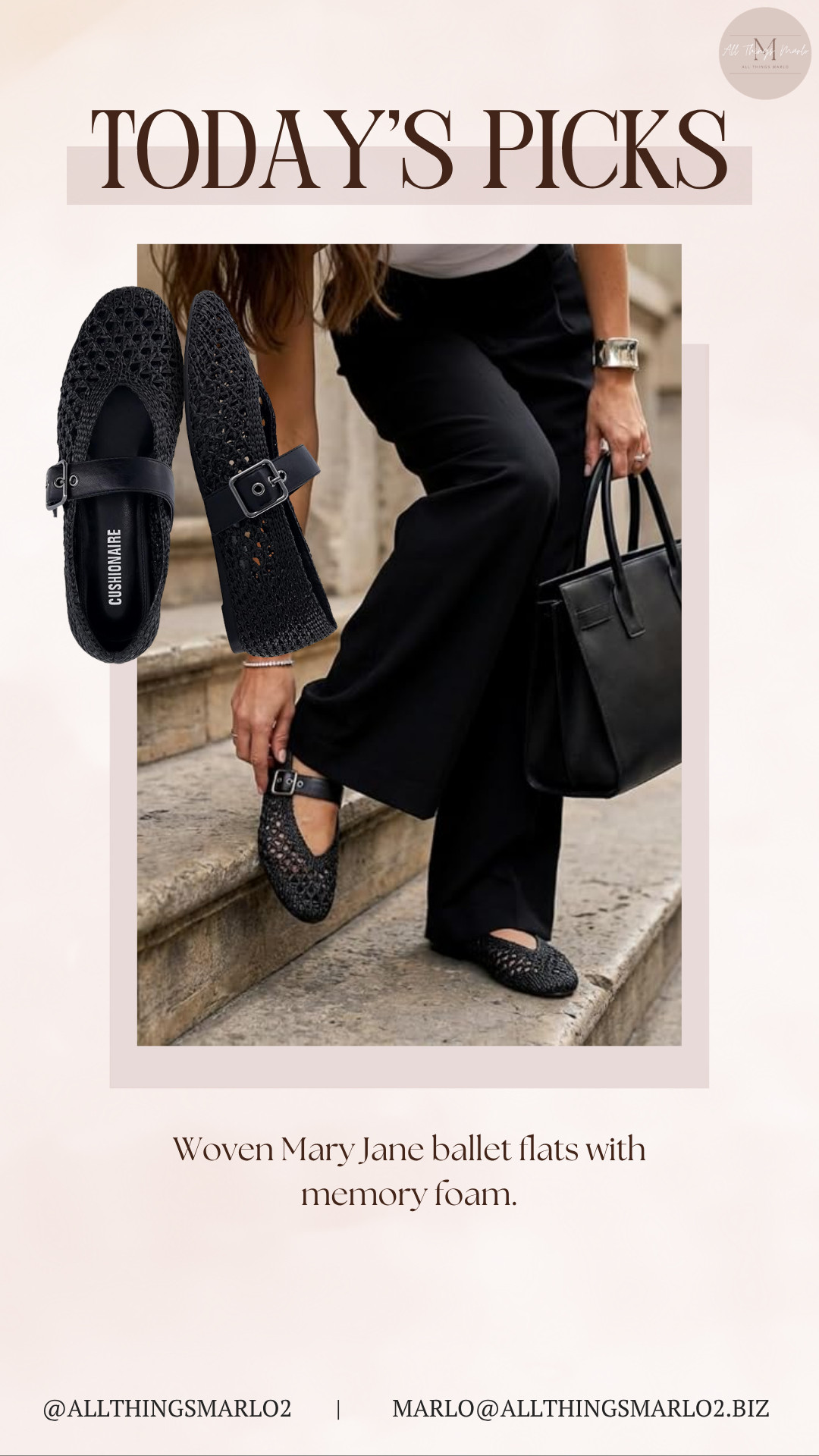 Woven Mary Jane ballet flats with memory foam. 

 #LTKSeasonal #LTKWorkwear #LTKTravel