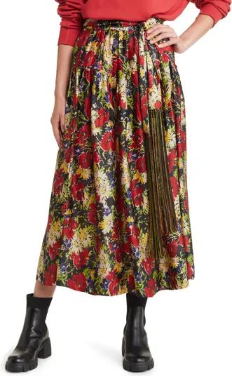 THE GREAT. The Highland Floral Print Midi Skirt | Nordstrom | Nordstrom