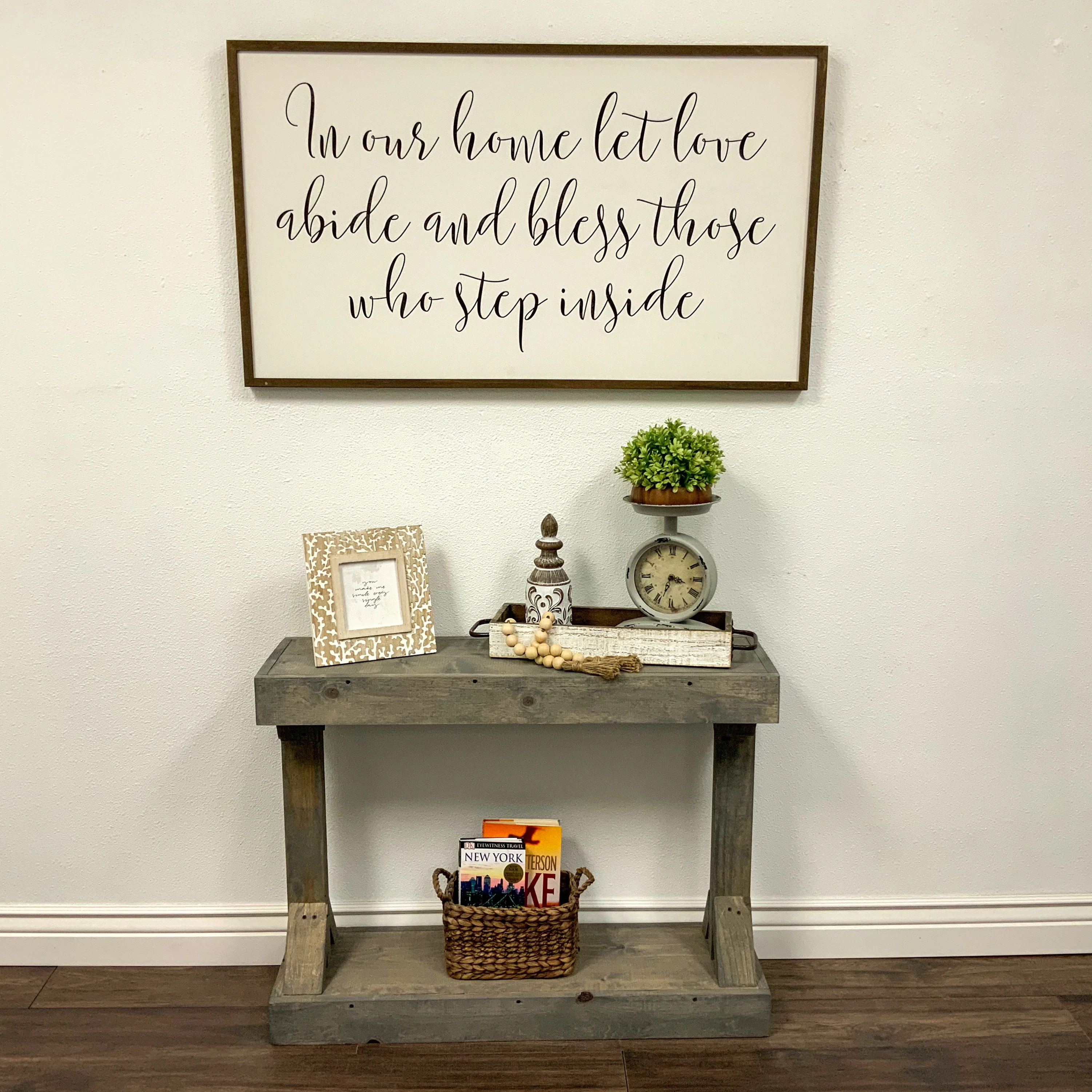 Woven Paths Small Barb Console Table, Gray | Walmart (US)