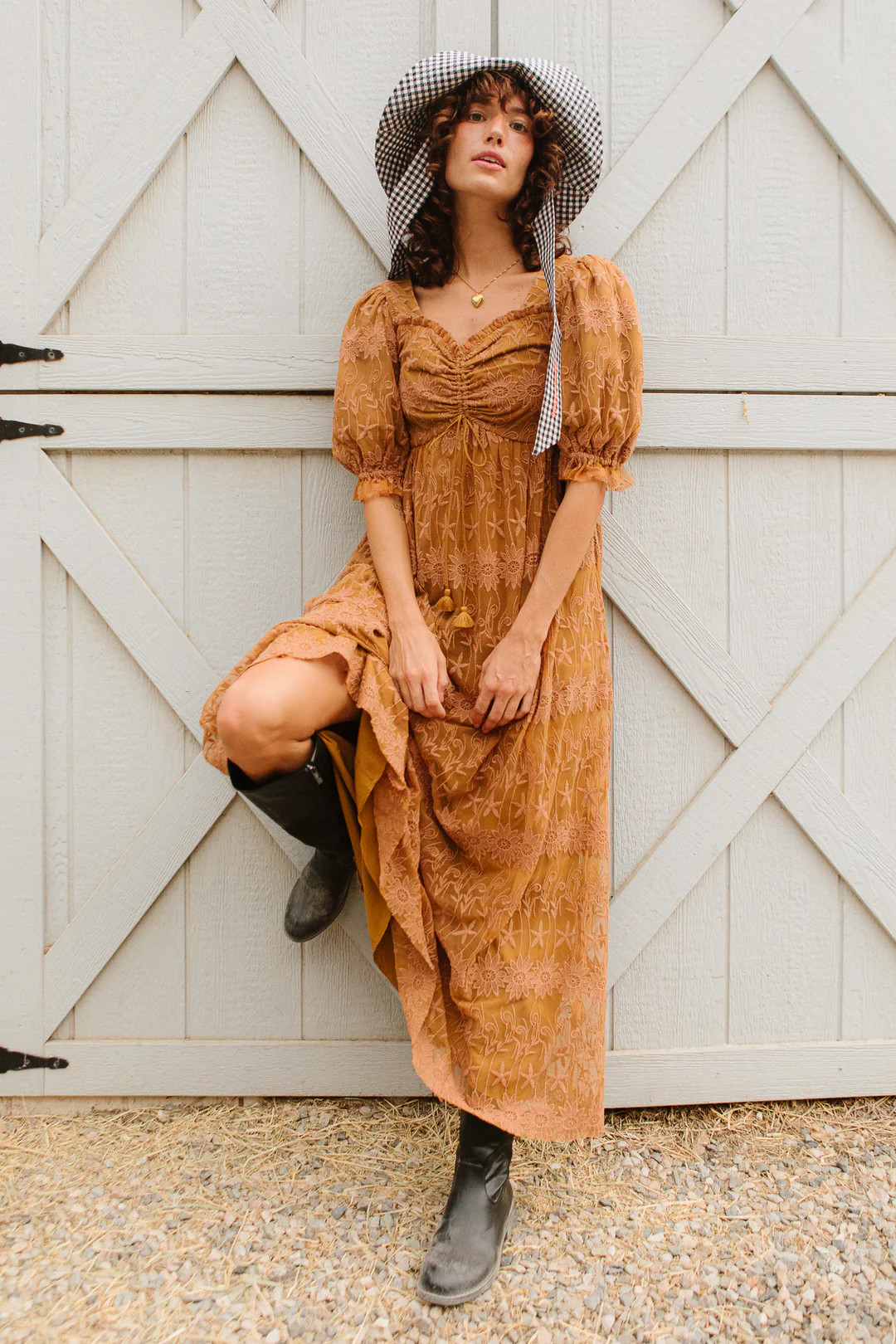 Honey Dress in Brown Lace | Ivy City Co