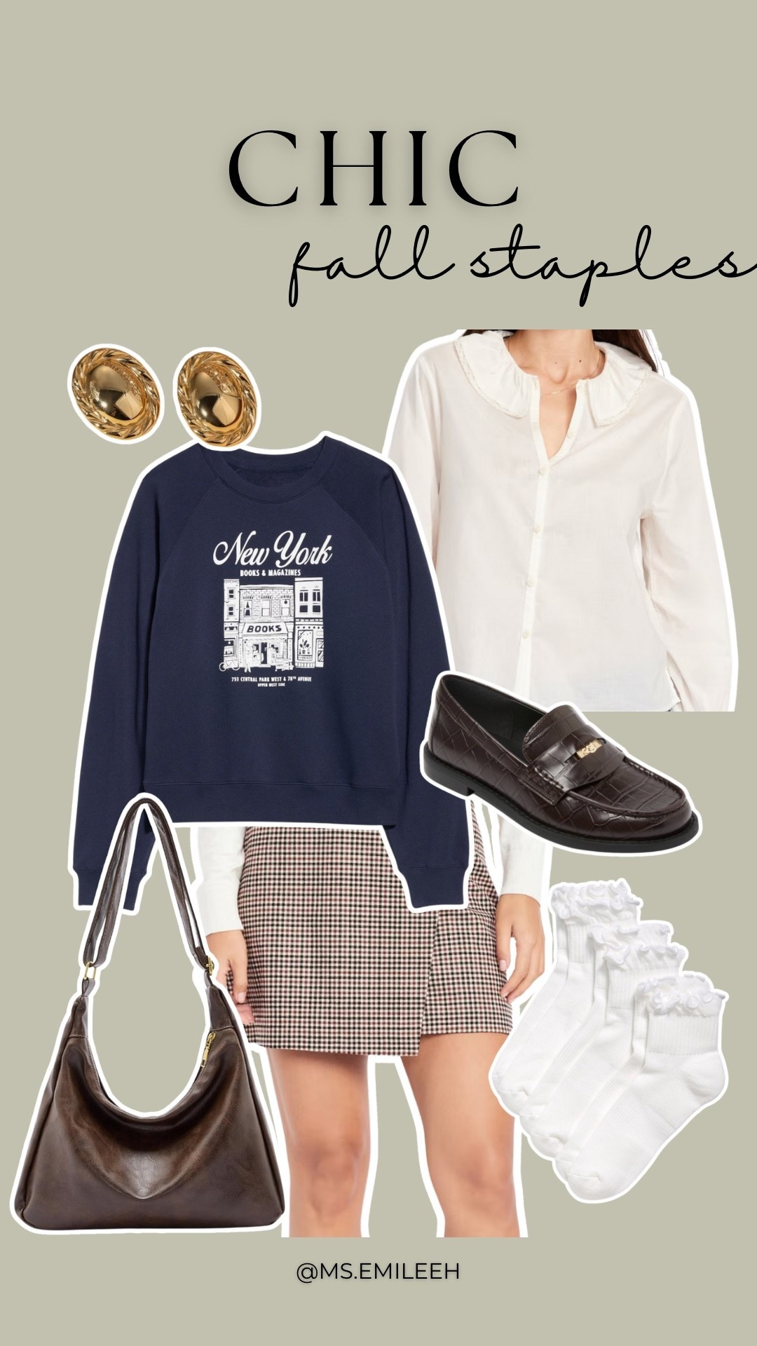 Chic fall staples you’ll wear on repeat ✨ A classic plaid mini + crisp blouse layered with a sweatshirt and loafers for that effortless fall preppy vibe. Perfect for coffee runs, work, or weekends.

#LTKSeasonal #LTKStyleTip #LTKFindsUnder100