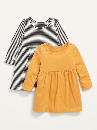 2-Pack Long-Sleeve Jersey Dress for Baby | Old Navy (US)