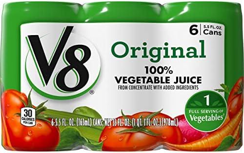 V8 Original 100% Vegetable Juice, 5.5 oz. Can (8 packs of 6, Total of 48) | Amazon (US)