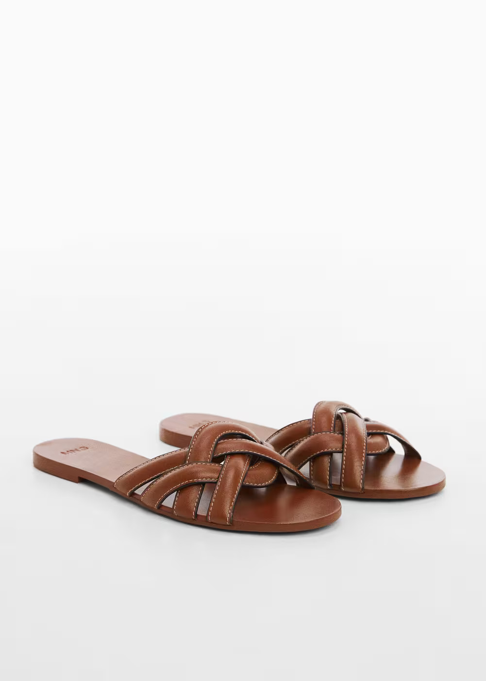 Leather straps sandals | MANGO (US)