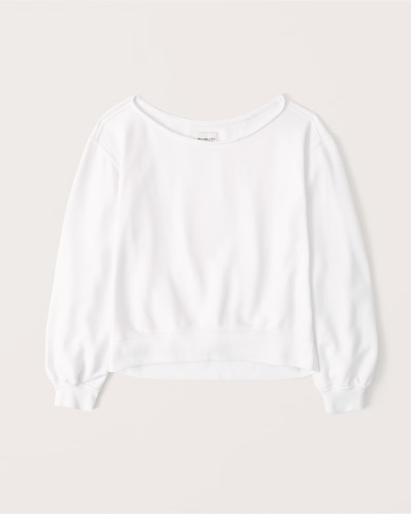 Terry Boatneck Crew Sweatshirt | Abercrombie & Fitch (US)