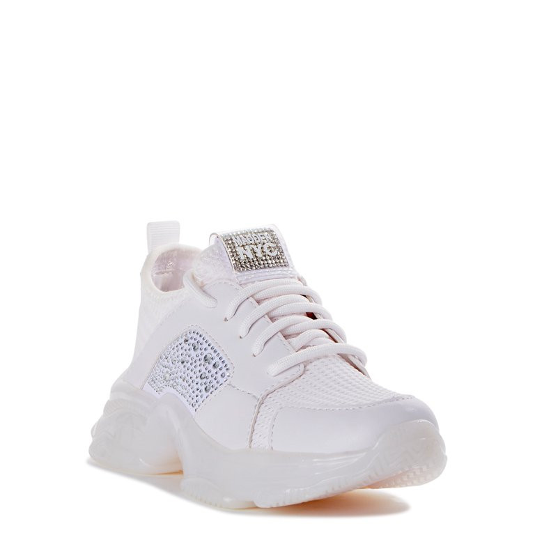 Madden NYC Little Girl & Big Girl Rhinestone Sneakers, Sizes 13-6 | Walmart (US)