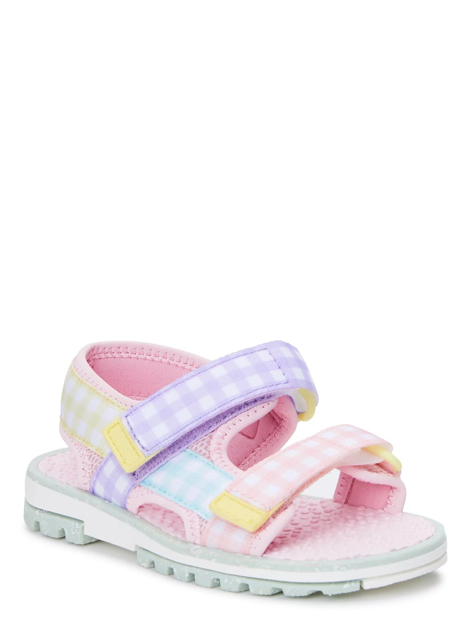 Wonder Nation Toddler Girl Gingham Trail Sandals, Sizes 7-12 | Walmart (US)
