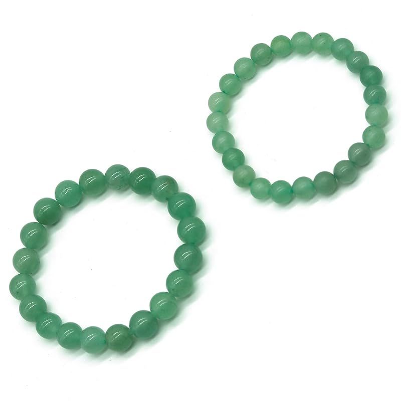 Green Aventurine Bracelets for Couples, 8mm & 10mm Beads, Natural Chakra Crystal Jewelry for Medi... | Amazon (US)