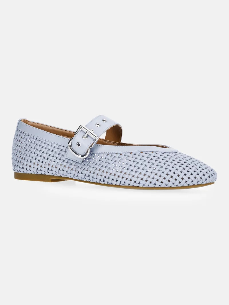 Free Assembly Women's Woven Mary Jane Ballet Flats | Walmart (US)